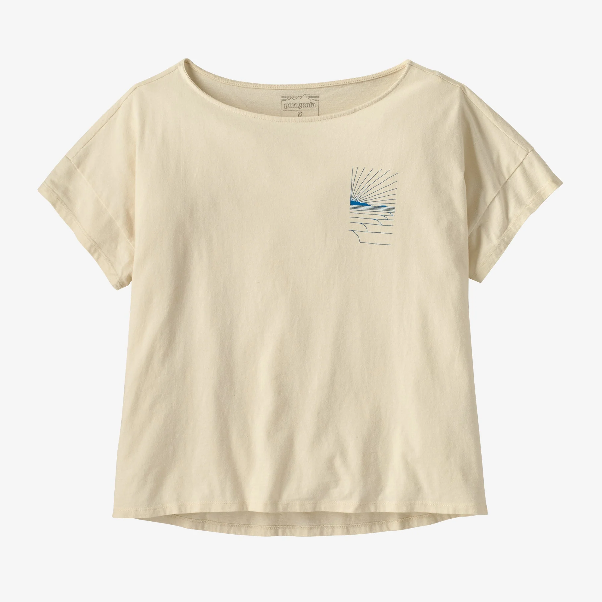 Women's Waves Rolling Relaxed Drop-Sleeve Organic Shirt